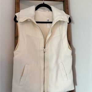 SOMA 24/7 Sherpa Button Up Vest Ivory | NWT | Size Small